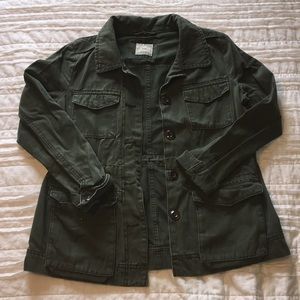 Old Navy Hunter Olive Green Twill Field Jacket